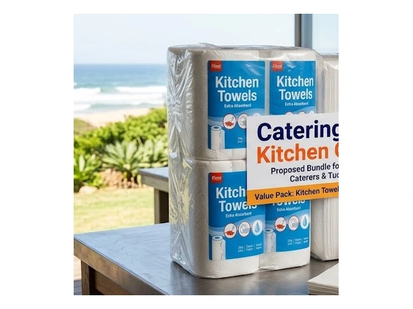 Commercial embossed kitchen towels 2-ply rolls