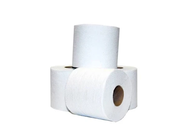 Single 1-ply loose toilet rolls stack